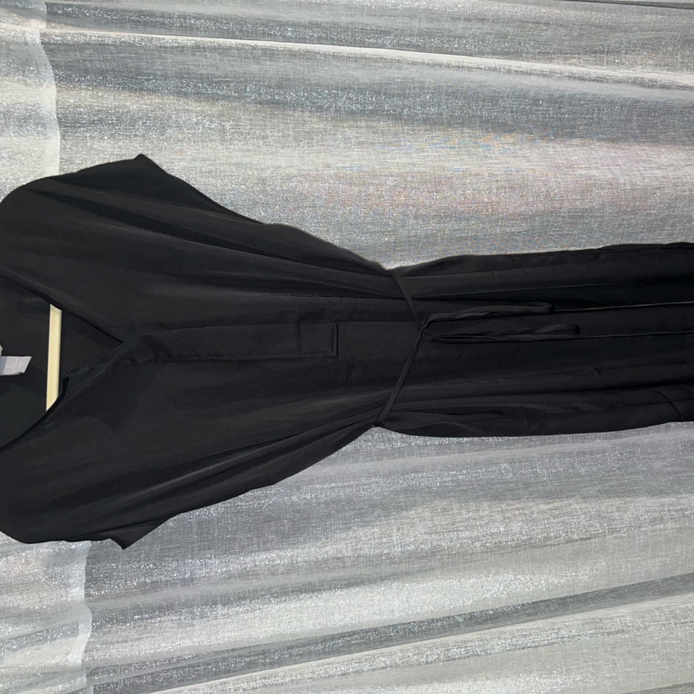 H and M black tie dress in a size 14